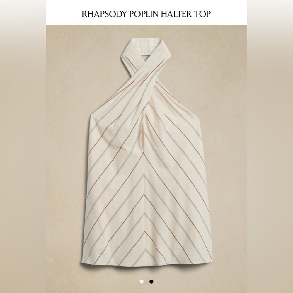 Size L Banana Republic women’s RHAPSODY POPLIN HALTER TOP